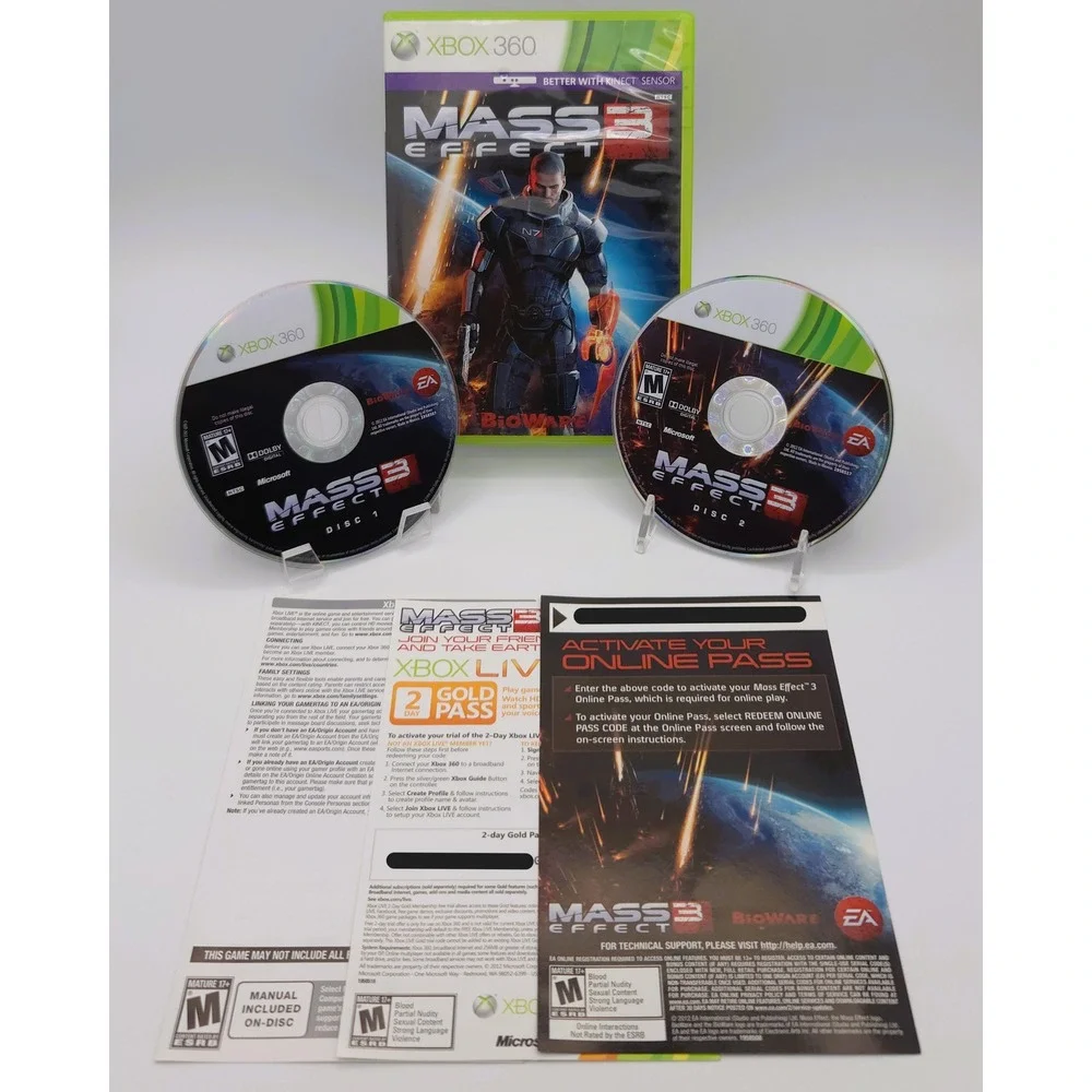 Mass Effect 3 - Xbox 360 - CIB w/ Inserts - 2-Disc - Tested
